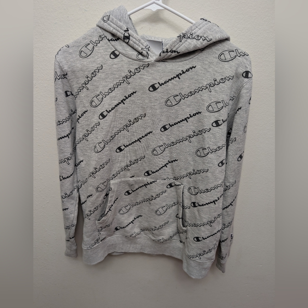 Champion All-Over Logo Gray Men's Sweater